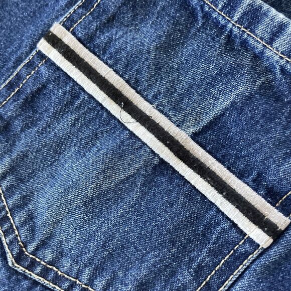 VINTAGE Sean‎ John Denim Jean Shirt Mens Medium Hip Hop Y2K Button Up Streetwear - Picture 11 of 12